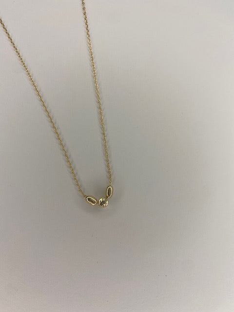 14k Gold Beaded Necklace