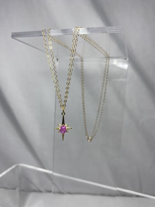 Star Lite Necklace in Barbie