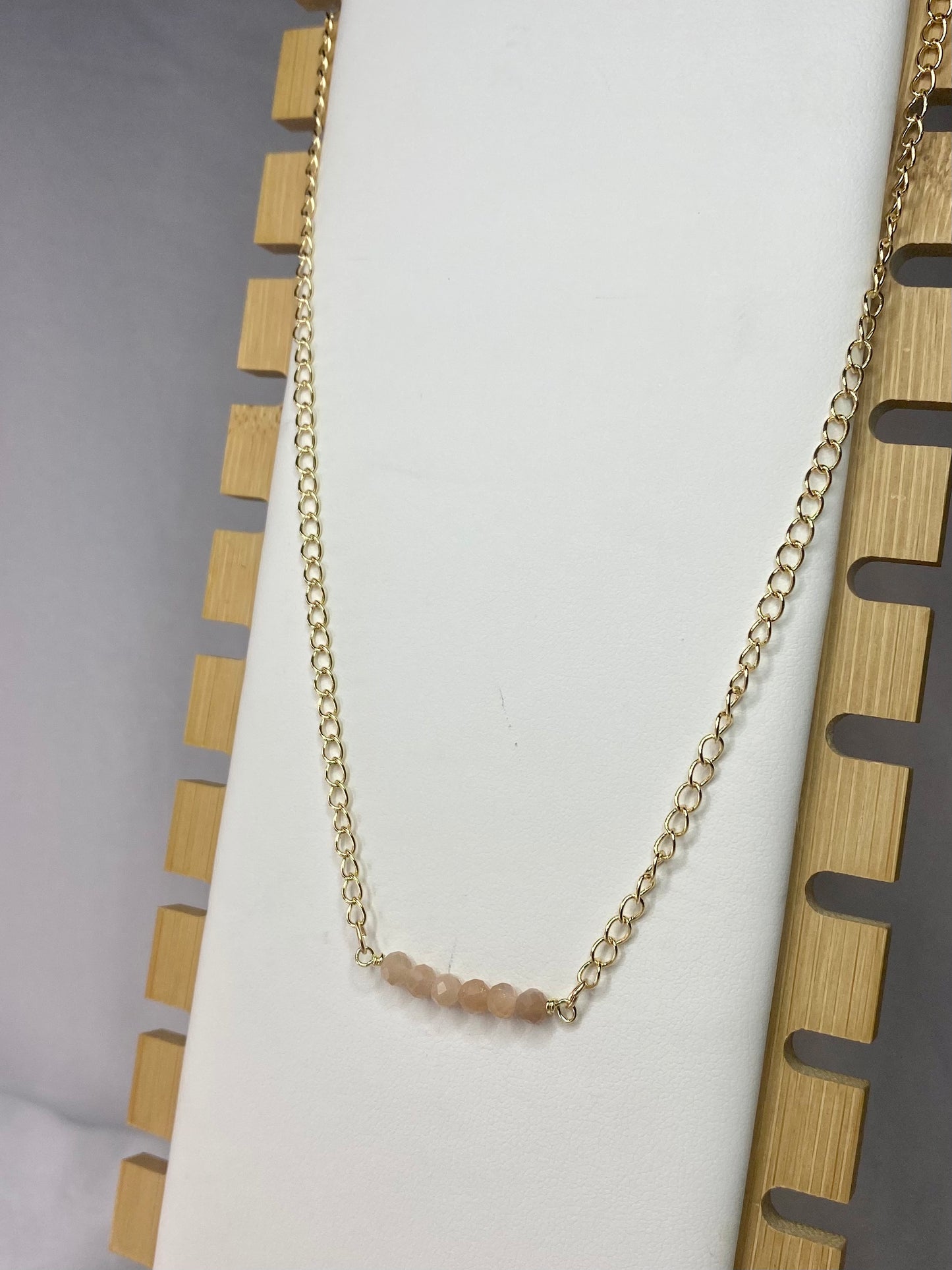 Gemma Necklace in Rose Quartz